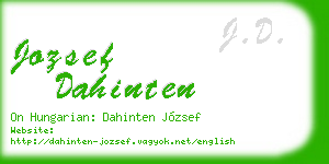 jozsef dahinten business card